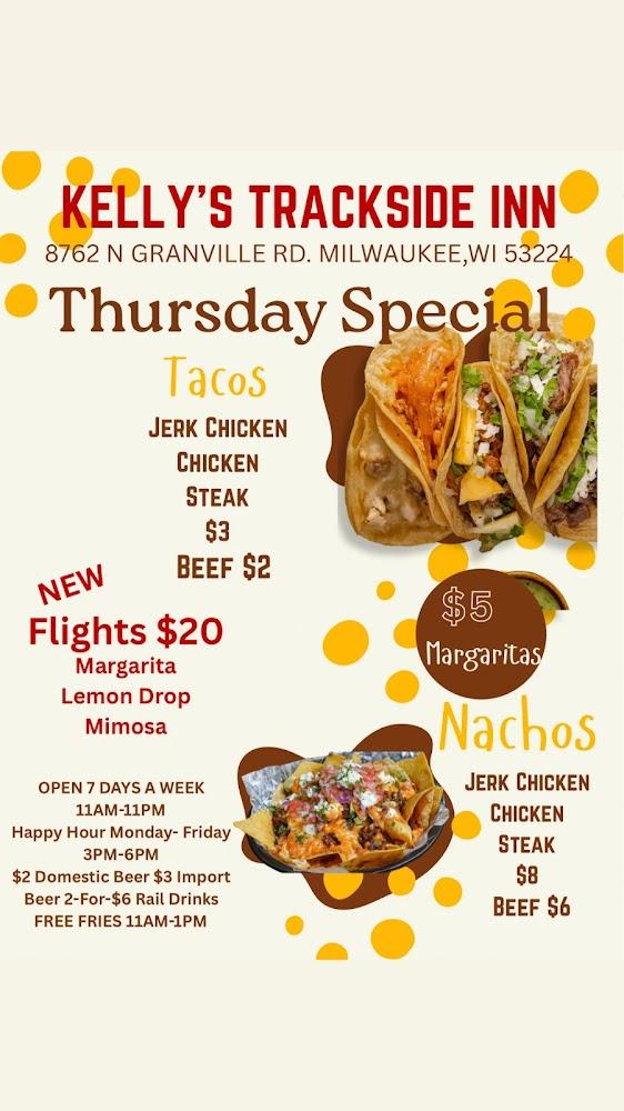 Kelly's Trackside Inn Menu image 1